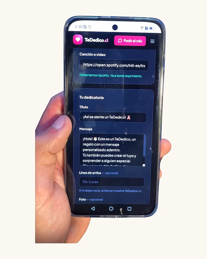 El editor abierto, cambiando la canción.